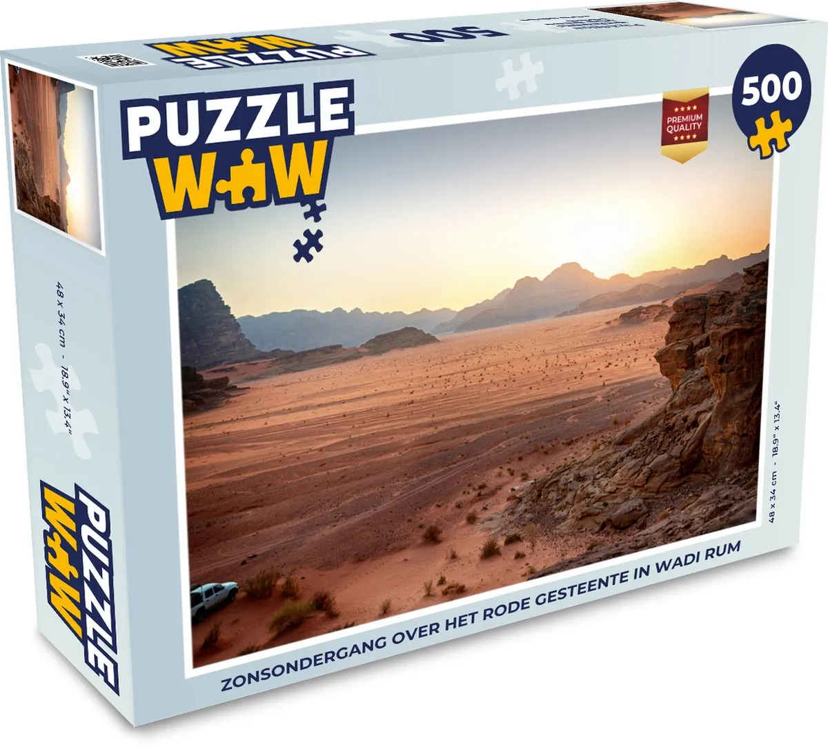 PuzzleWow Legpuzzel Zonsondergang Wadi Rum 500 Stuks