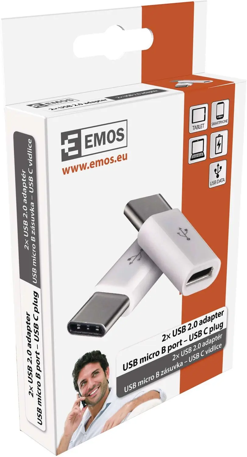 Emos SM7023 USB-adapter Micro-USB naar USB-C - 2 stuks - afbeelding 4 van 6
