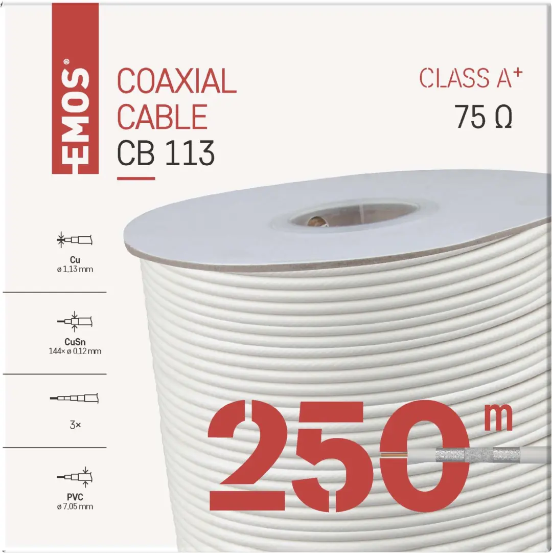 Emos Coaxkabel CB113 - 250m - afbeelding 6 van 6