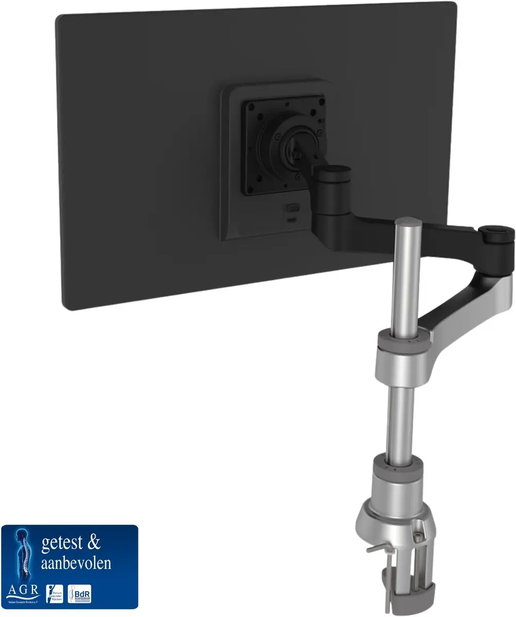 R-Go Tools Zepher RGOVLZE4SI Monitorarm - Zwart/Zilver - afbeelding 6 van 6