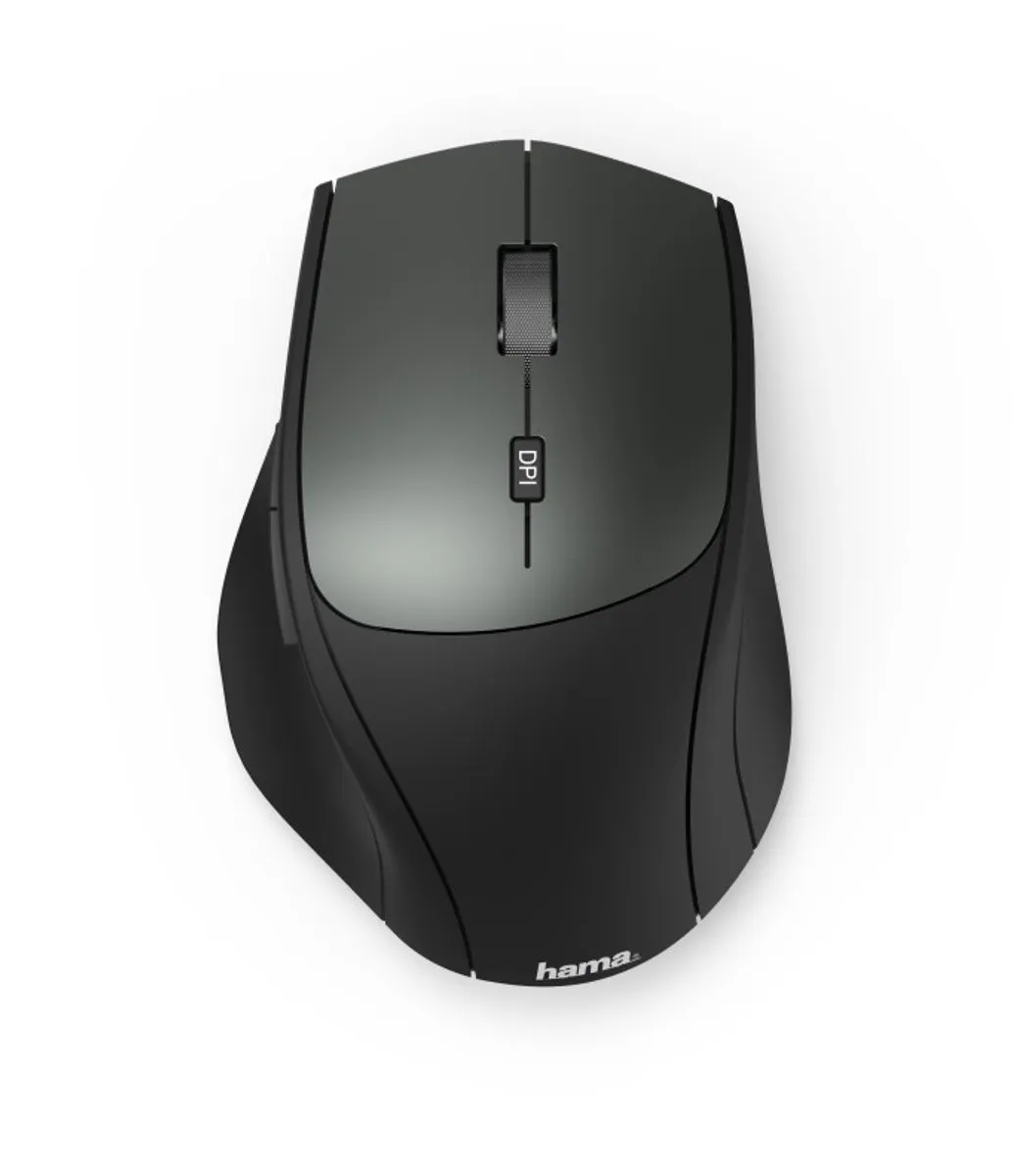 Hama MW-600 - Optische draadloze muis - 6 knoppen - 2.4 GHz RF - dpi switch - Stil - Zwart
