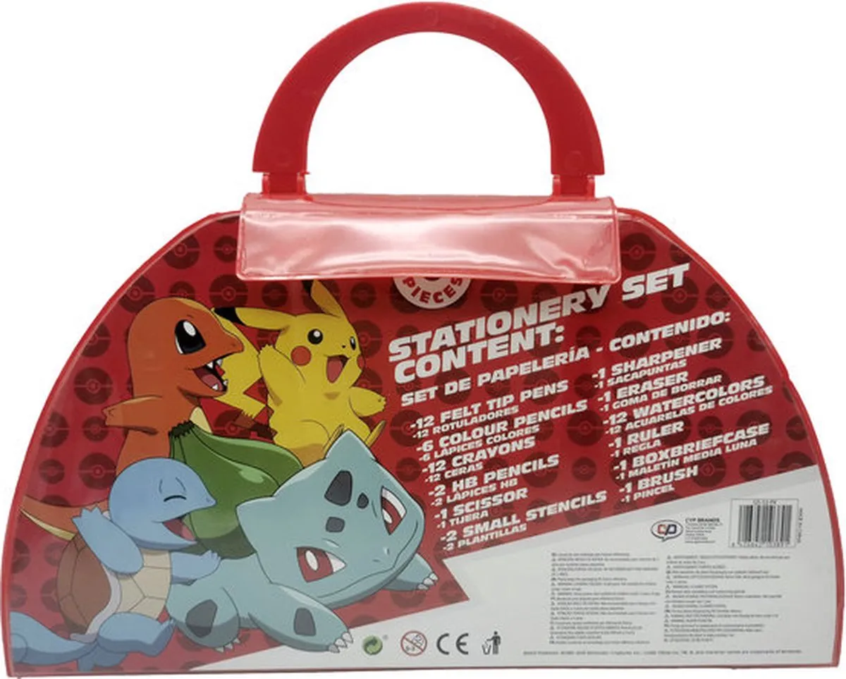 Pokémon Tekendoos Knutselset - 52 Stuks - Rood