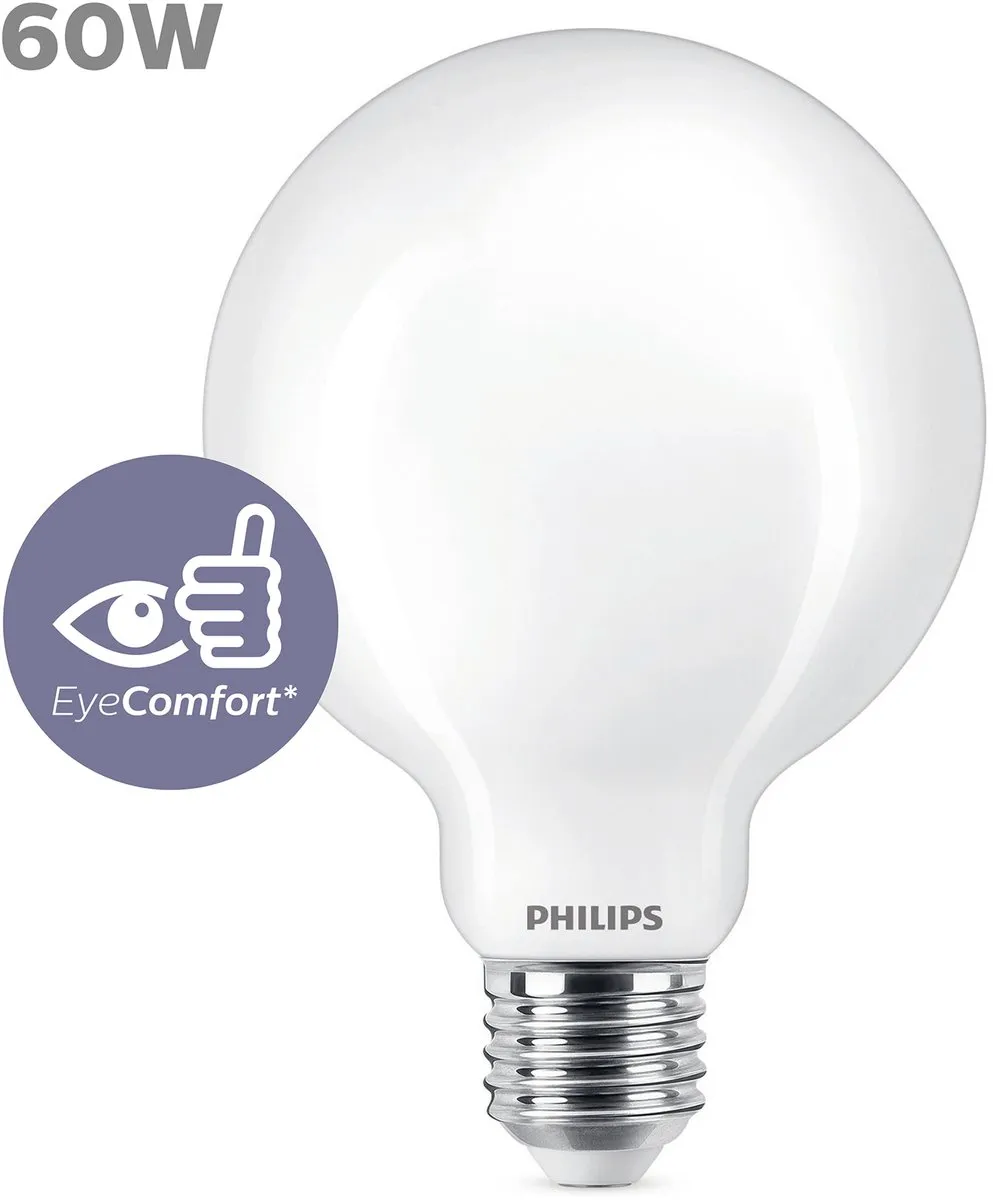 Philips LED Globelamp E27 7W Koelwit Mat - 4000K