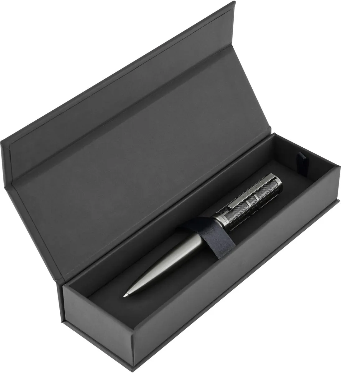 Hugo Boss Pen Frame Grid Black & Gun