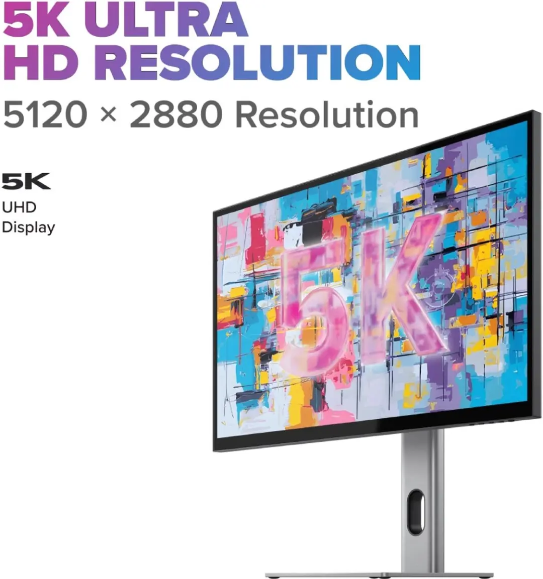 Alogic Clarity 27 Monitor 5K - 65W PD - Zilver - afbeelding 5 van 6