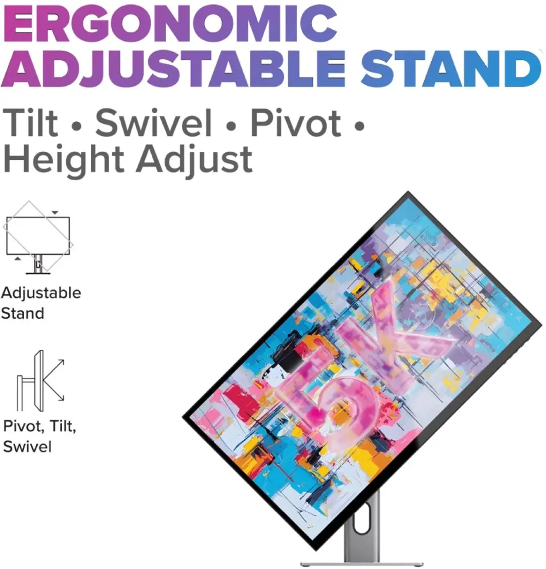 Alogic Clarity 27 Monitor 5K - 65W PD - Zilver - afbeelding 6 van 6