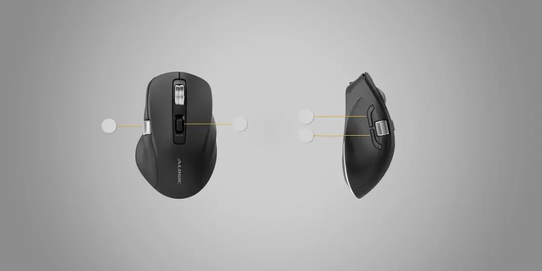 Alogic Apex AMBT7KBK Bluetooth Muis
