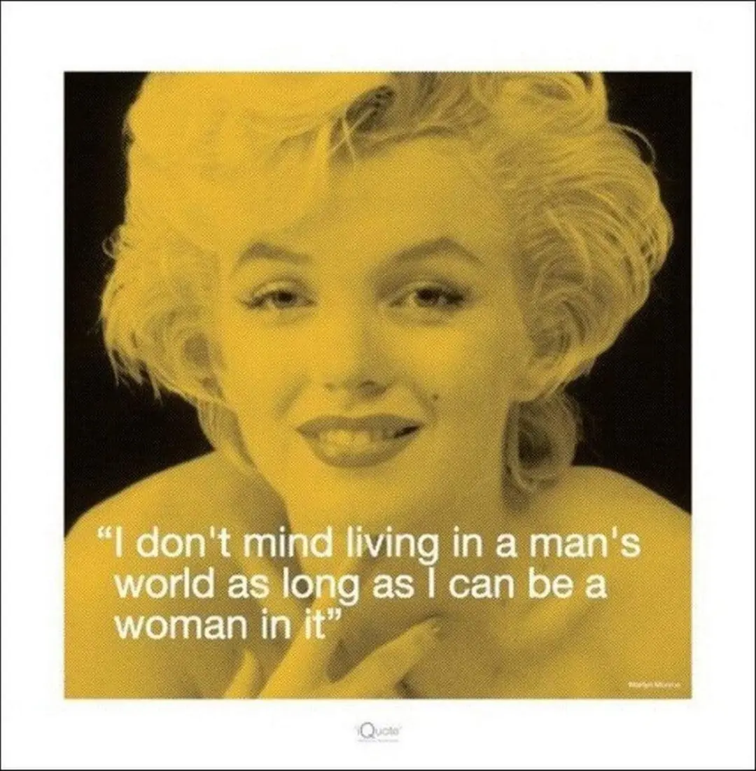 Marilyn Monroe Quote Man's World Poster 40x40cm