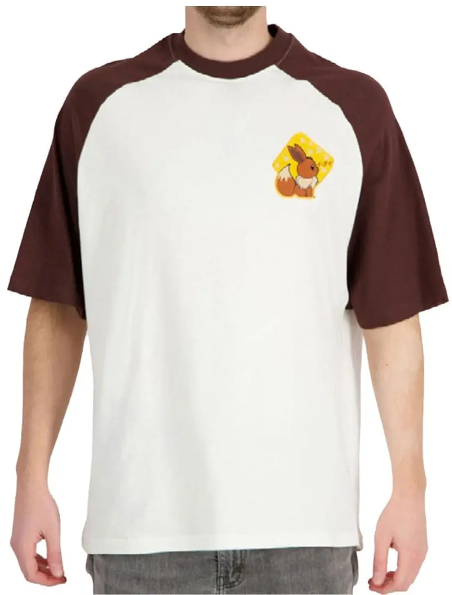 Pokémon Eevee Raglan T-shirt - L - Gebroken wit - afbeelding 2 van 5