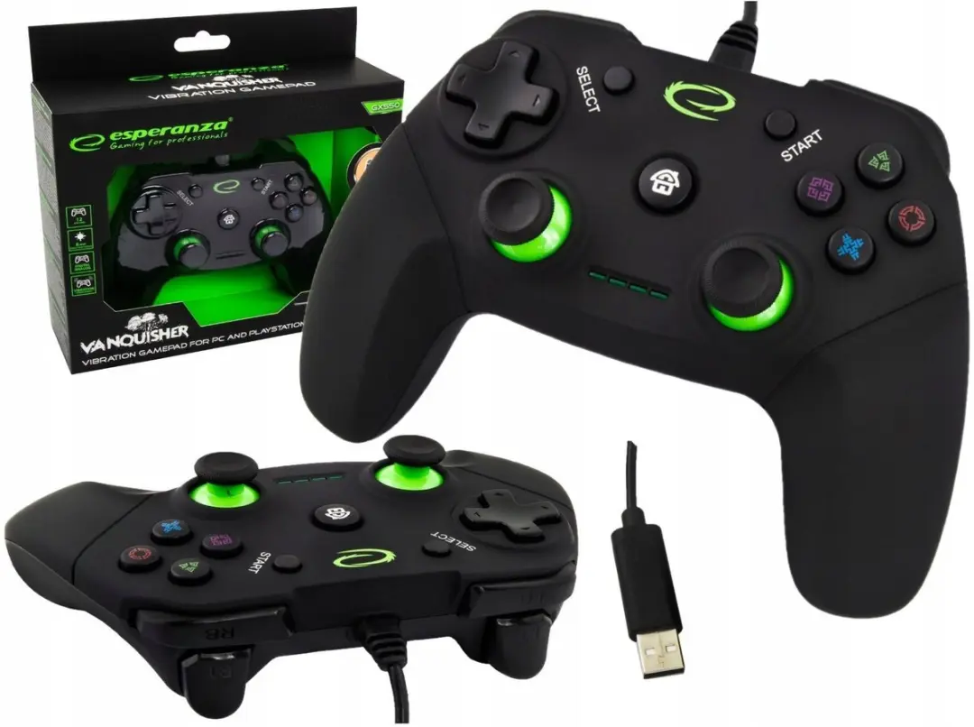 Esperanza EGG110K Gamepad PC/PS3 - Zwart - afbeelding 2 van 6
