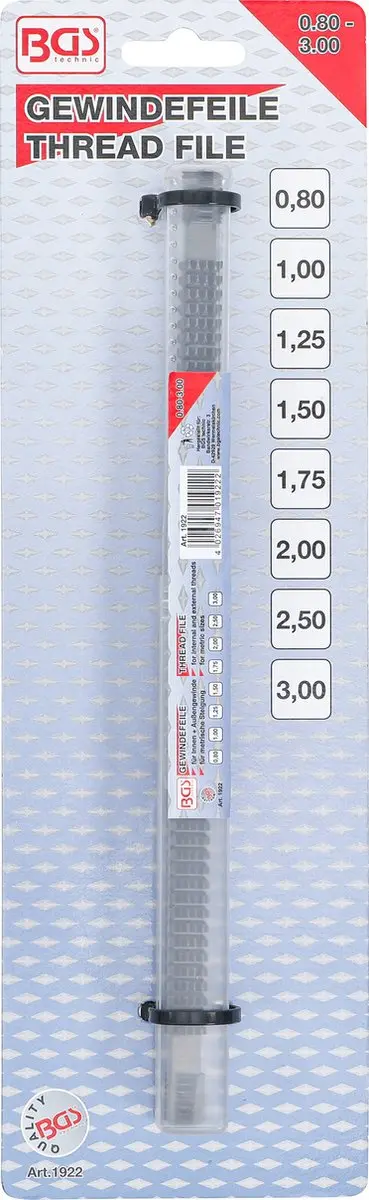 BGS technic Draadvijl metrisch 0,80-3,00mm - Binnen- en buitendraad - 1922 - afbeelding 2 van 4