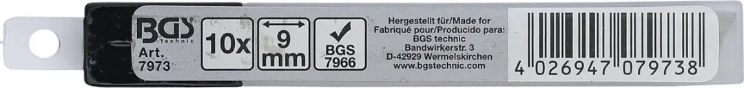 BGS technic 7973 Reservebladen 9 mm - 10 stuks - afbeelding 3 van 3