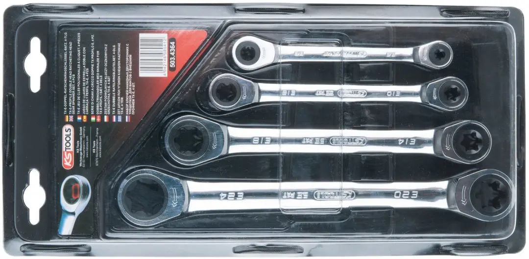 KS Tools 503.4364 Dubbele Ringratelsleutelset 6-20mm