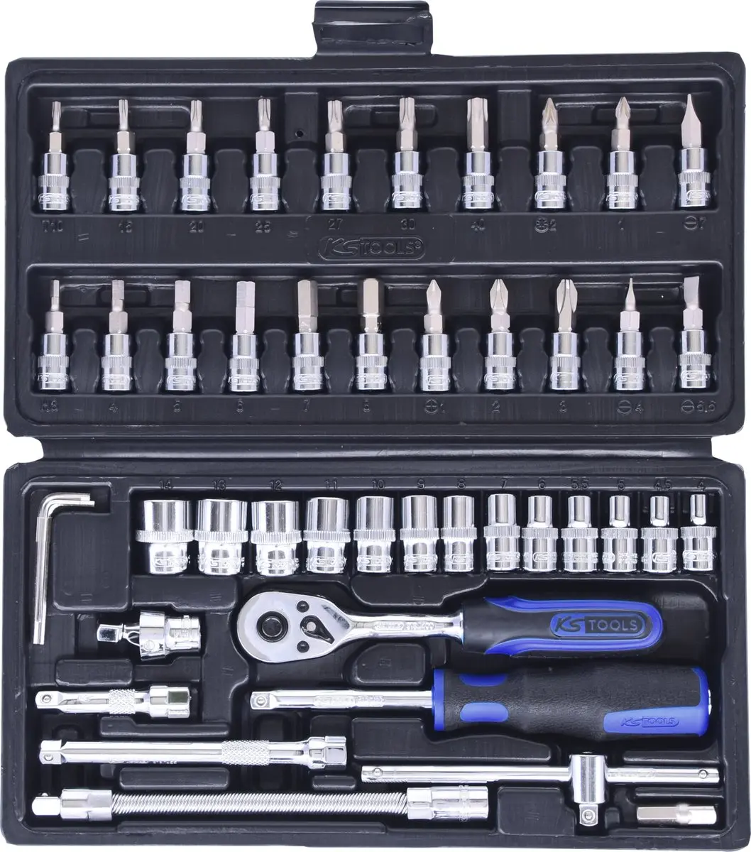 KS Tools CHROMEplus 918.0646 Dopsleutelset - 46-delig - afbeelding 2 van 4