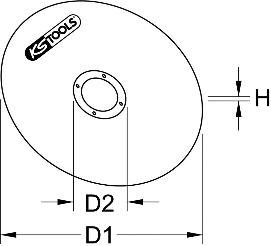 KS Tools 337.2005 Doorslijpschijf 50 mm - 25 stuks - afbeelding 2 van 3