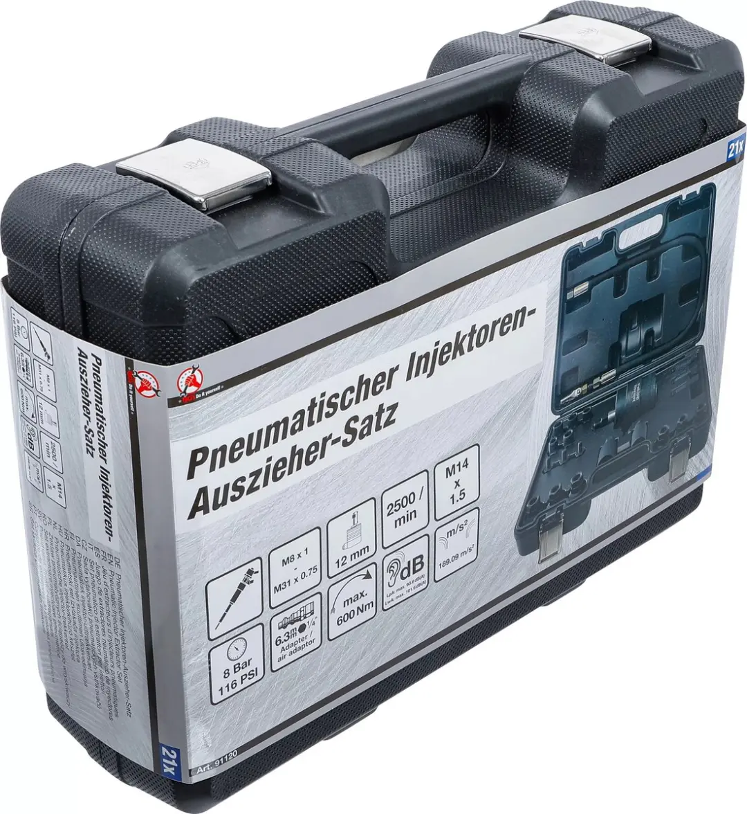BGS technic Pneumatische Injector-Trekkerset 21-delig - afbeelding 2 van 6