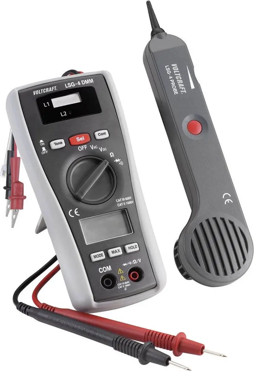 Voltcraft LSG-4 Leidingzoeker Multimeter - CAT III 600V - afbeelding 4 van 5