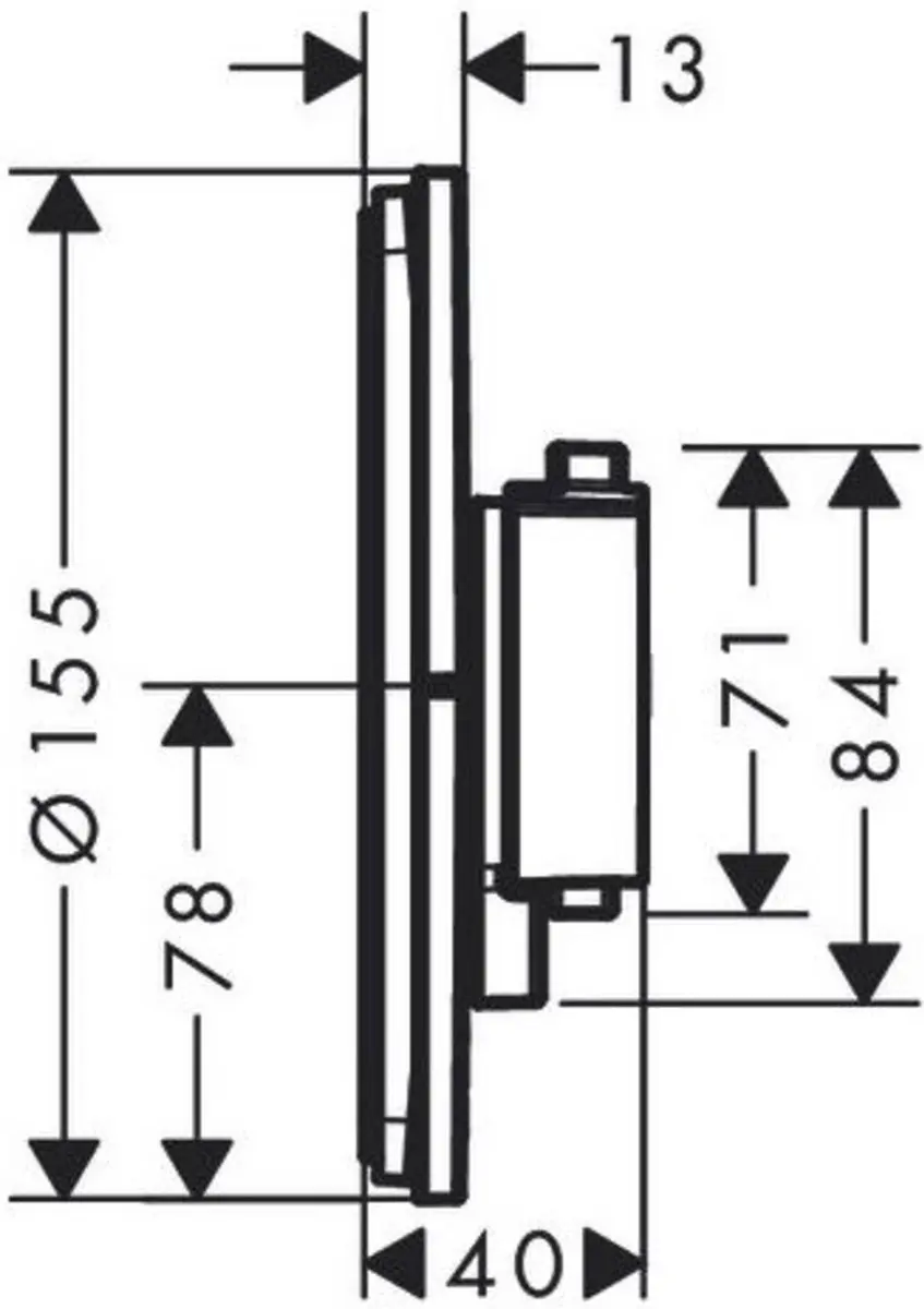 Hansgrohe ShowerSelect Comfort 15559340 Inbouwkraan - Zwart - afbeelding 2 van 2
