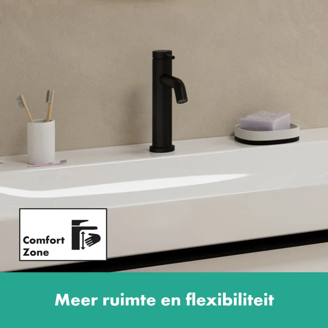 hansgrohe Tecturis S 73312670 Wastafelkraan - Mat Zwart - afbeelding 3 van 6