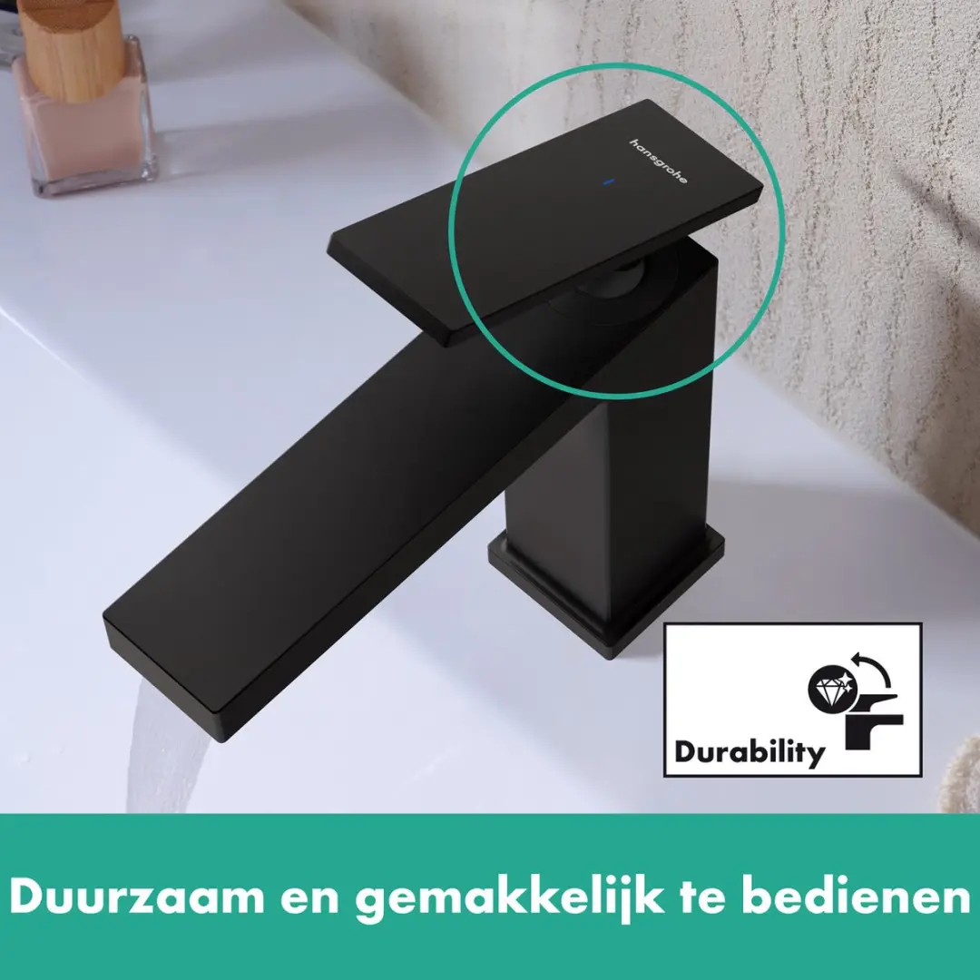 Hansgrohe Tecturis E Fonteinkraan 80mm - Mat Zwart - afbeelding 4 van 6