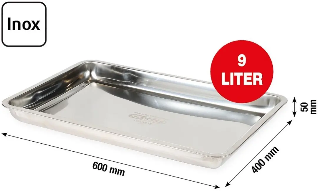 KS Tools RVS-opvangbak 9 liter extra vlak - 150.9598 - afbeelding 3 van 4