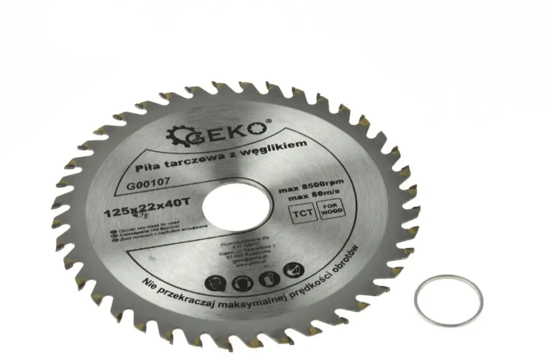 GEKO Cirkelzaagblad hout 125mm 40 tanden G00107 - afbeelding 3 van 3