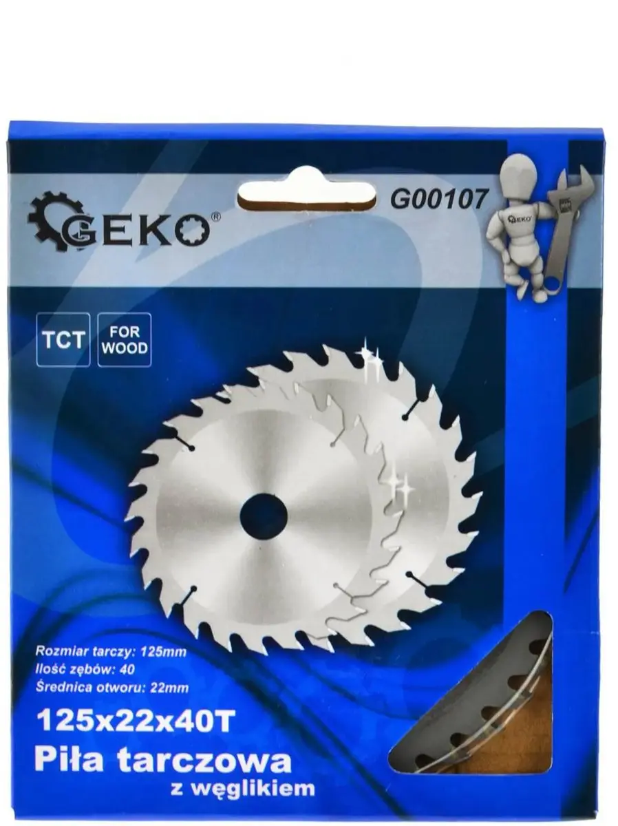 GEKO Cirkelzaagblad hout 125mm 40 tanden G00107 - afbeelding 2 van 3