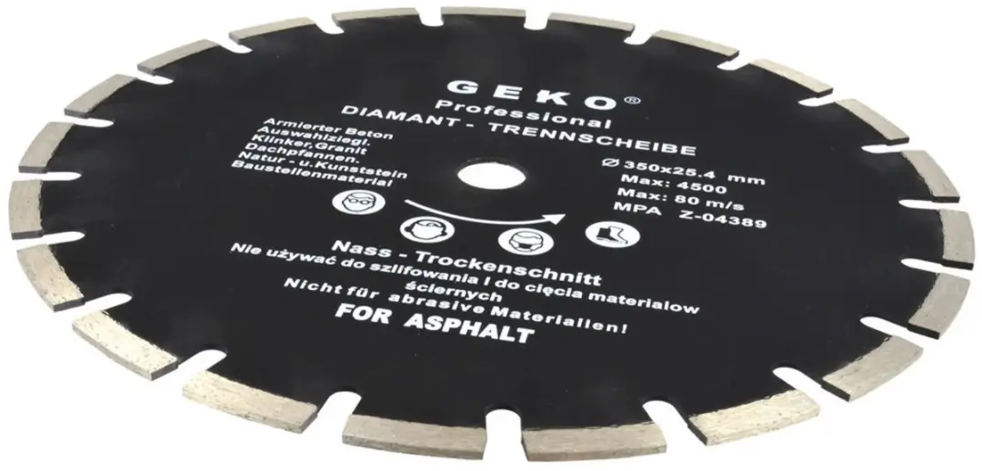 GEKO G00279 Diamant Segmentzaagblad - 350x10x25,4mm - afbeelding 2 van 3