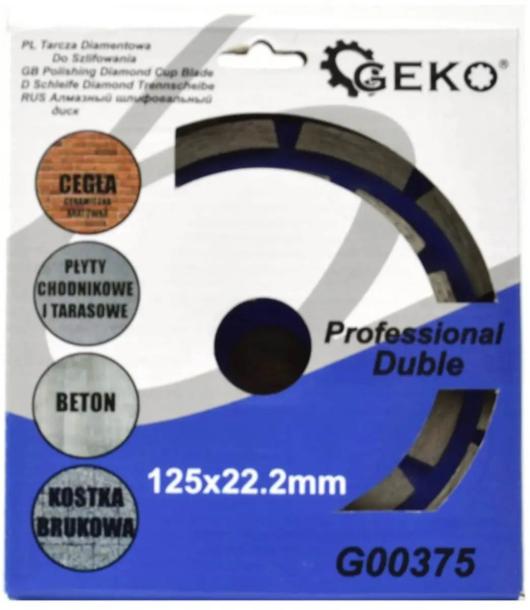 GEKO Diamantbekerwiel Dubbele Rij 125mm - Beton en Metselwerk - afbeelding 4 van 6