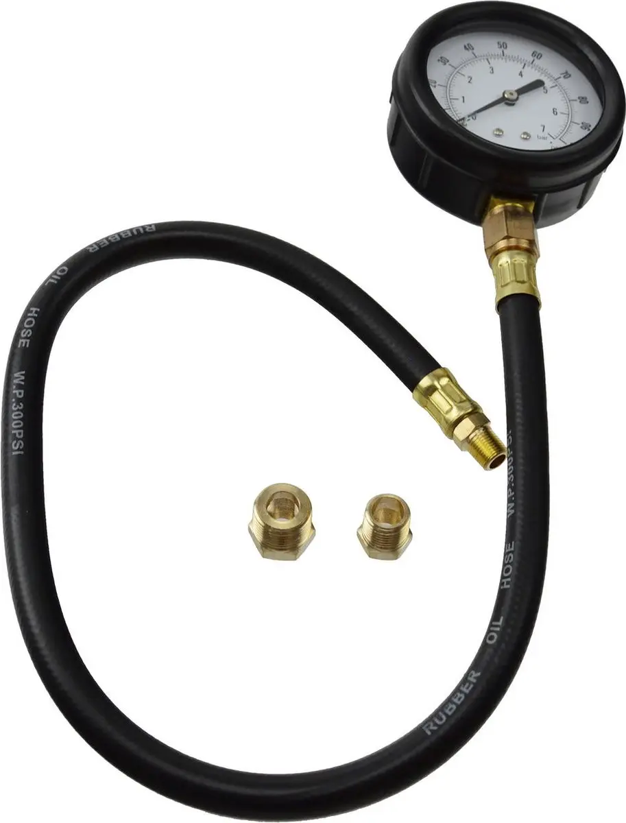 GEKO Motoroliedrukmeter G02505 - 75mm - 3 adapters - afbeelding 5 van 6