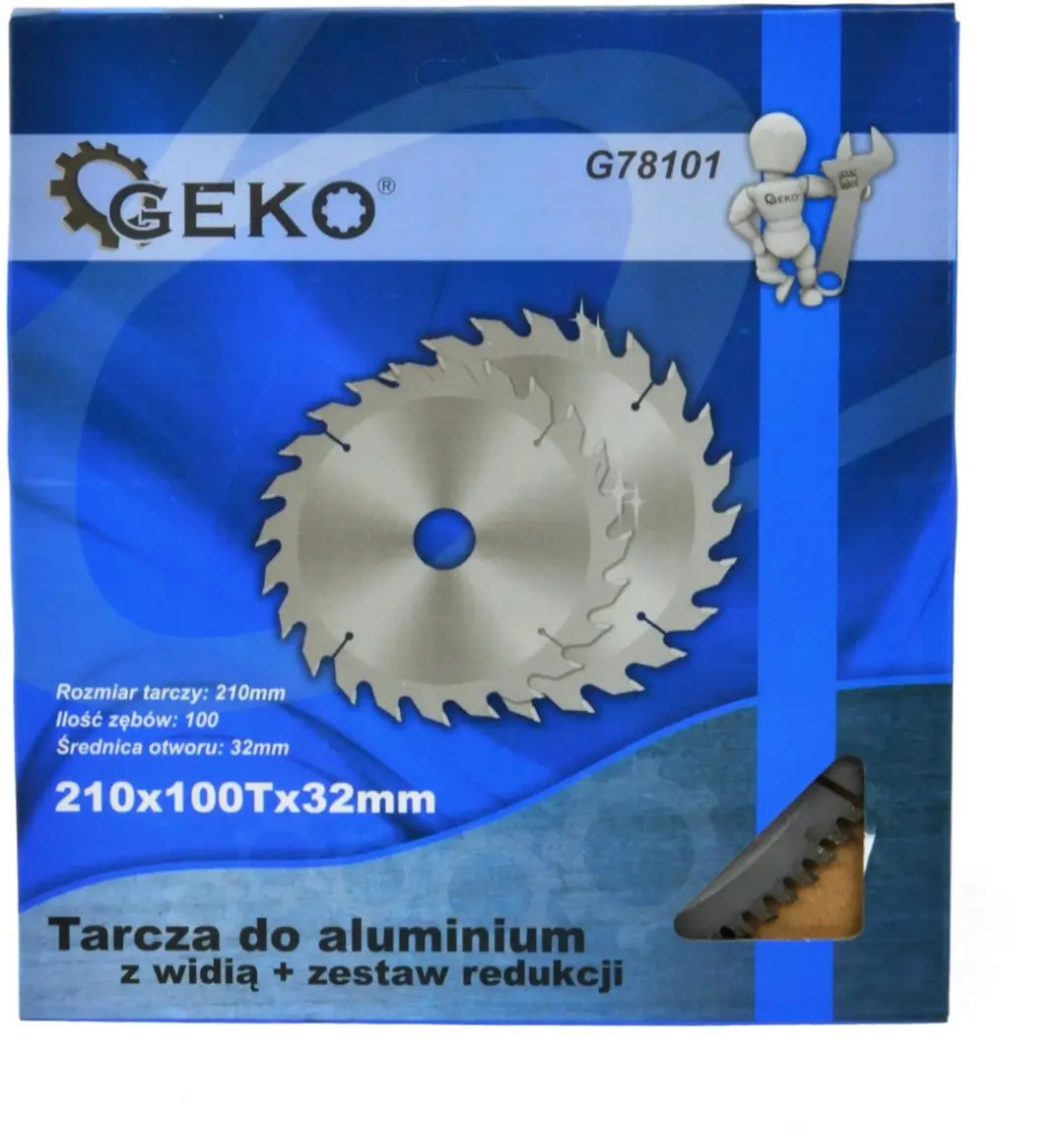 GEKO G78101 Zaagblad voor aluminium - 210mm - 100 tanden - afbeelding 4 van 5