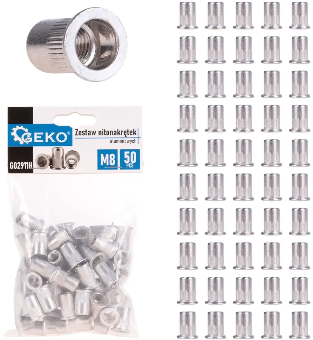 GEKO 50 stuks aluminium blindklinkmoeren