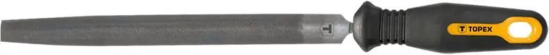 Topex Halfronde Metalen Vijl 200mm - Zwart/Geel - afbeelding 5 van 5