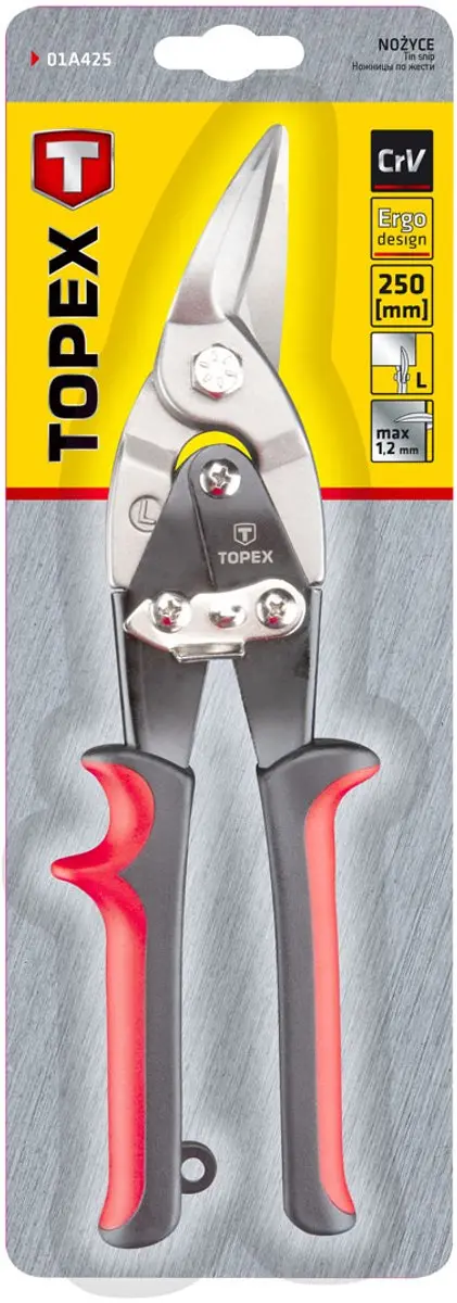 Topex Linkshandige Blikschaar 01A425 - 250 mm - afbeelding 2 van 4