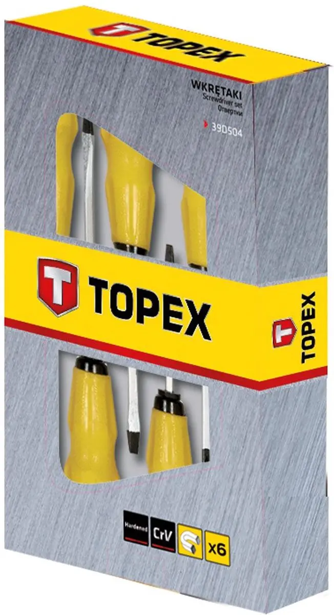 Topex Slagvaste Schroevendraaierset 39D504 - 6-delig - afbeelding 2 van 2