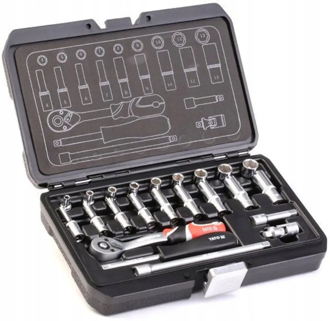 Yato 1/4" dopsleutelset
