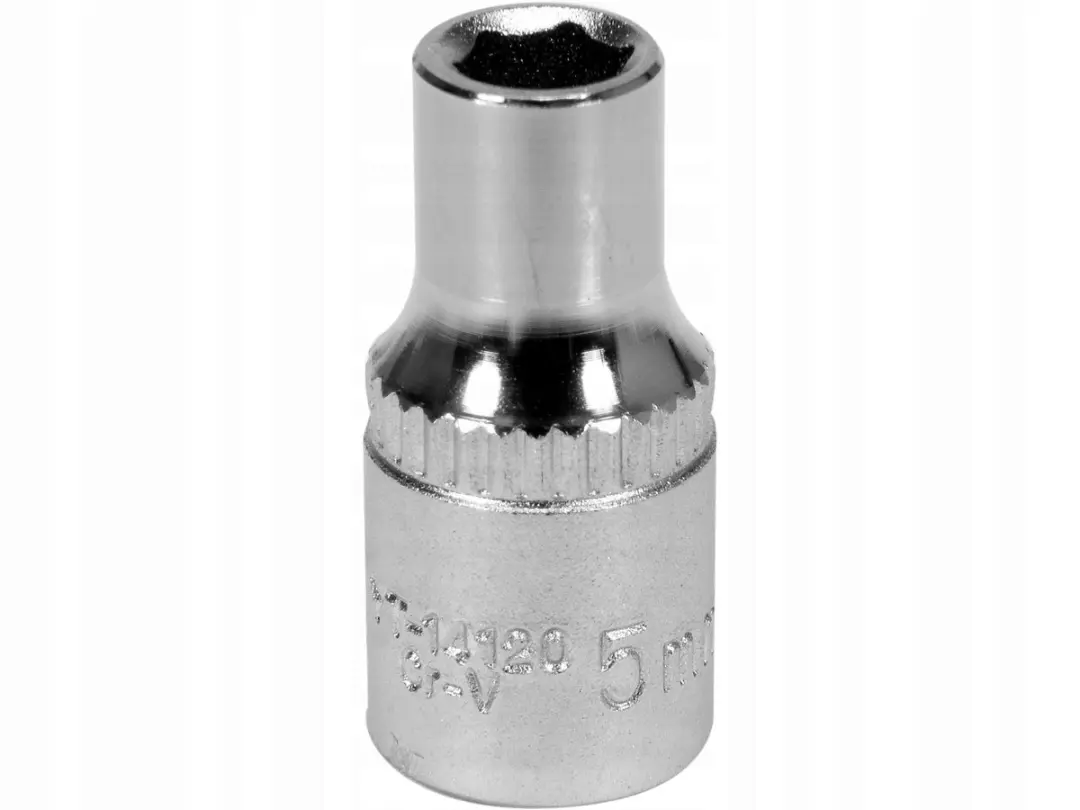 Yato 5mm 1/4" dopsleutel, CrV, chroom, AS-DRIVE