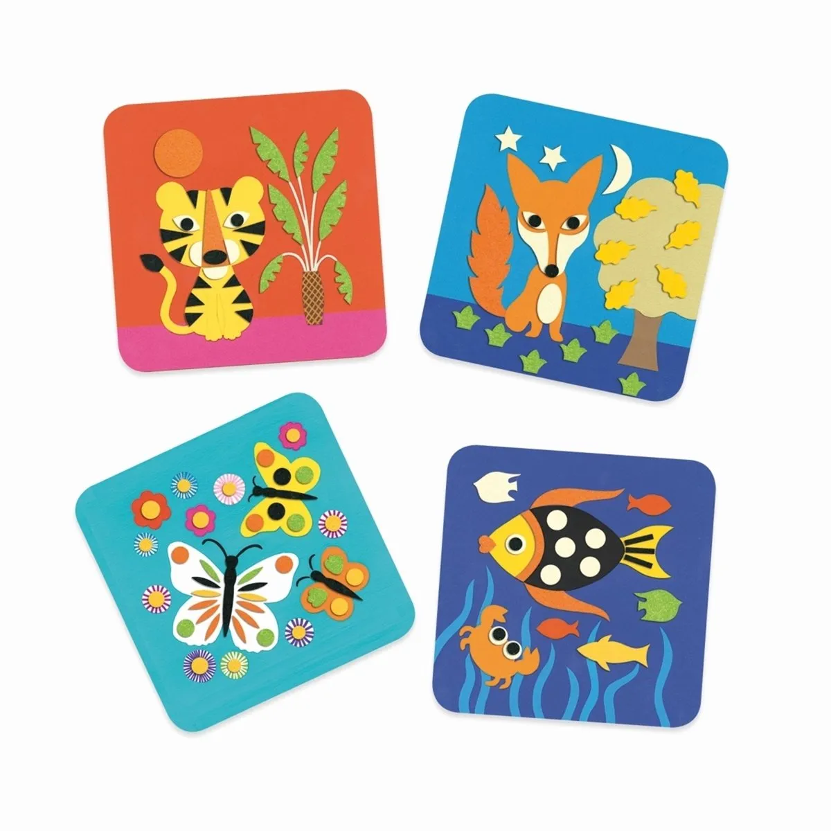 Djeco Collageset Natuur - Multicolor