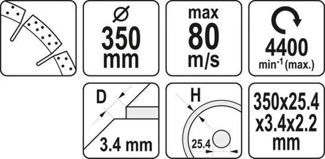 Yato YT-60003 Diamantzaagblad - 24T - Ø350mm - afbeelding 3 van 4