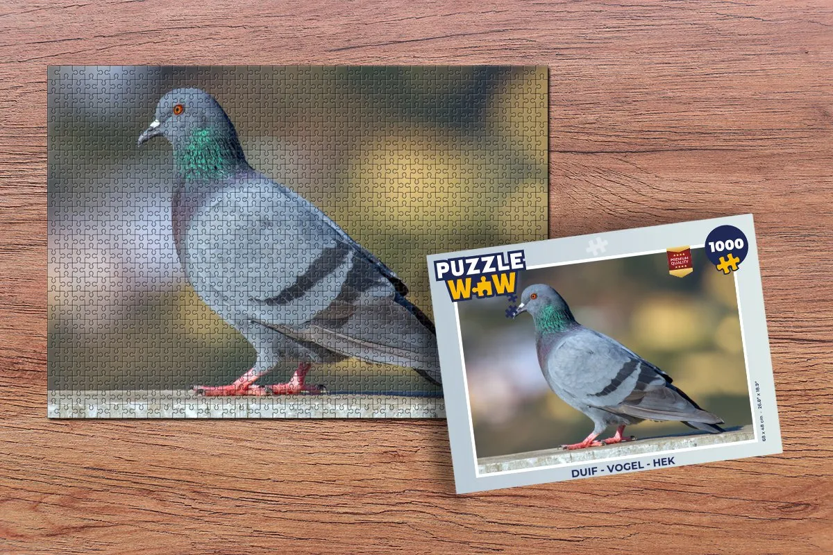 PuzzleWow Duif Legpuzzel 1000 Stuks - Multicolor