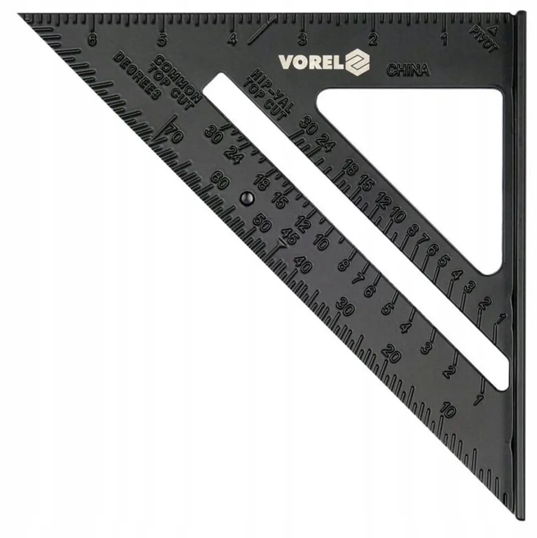 Vorel Aluminium Hoekliniaal met Voet - 250mm - Zwart - afbeelding 2 van 3
