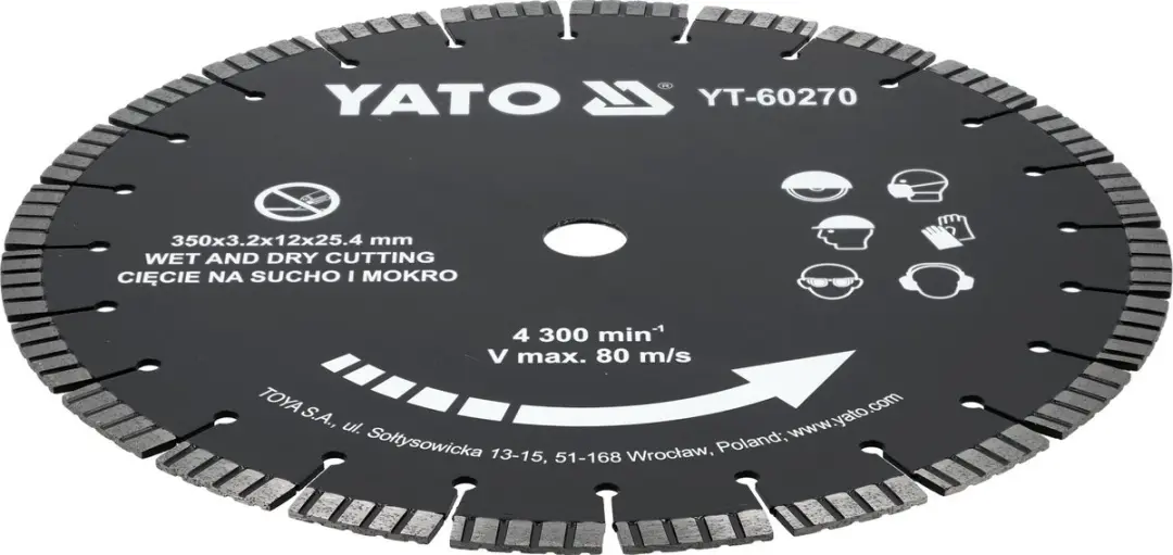 Yato YT-60270 Diamantschijf - Ø350mm - Beton & Steen - afbeelding 4 van 4