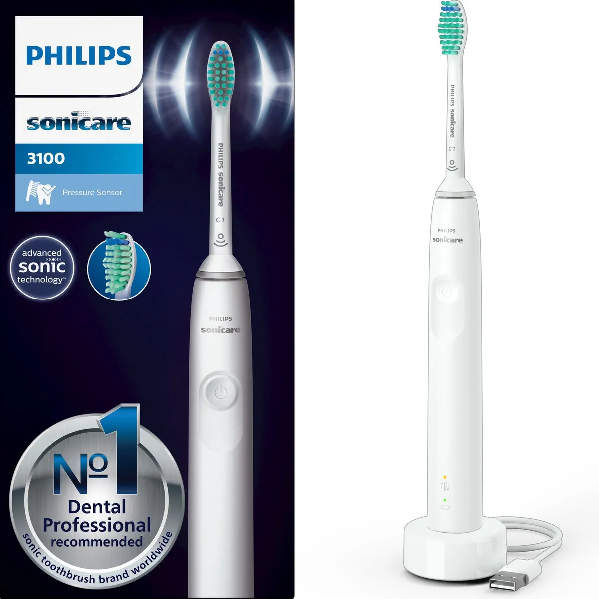 Philips Sonicare Series 3100 HX3671/13 Elektrische Tandenborstel