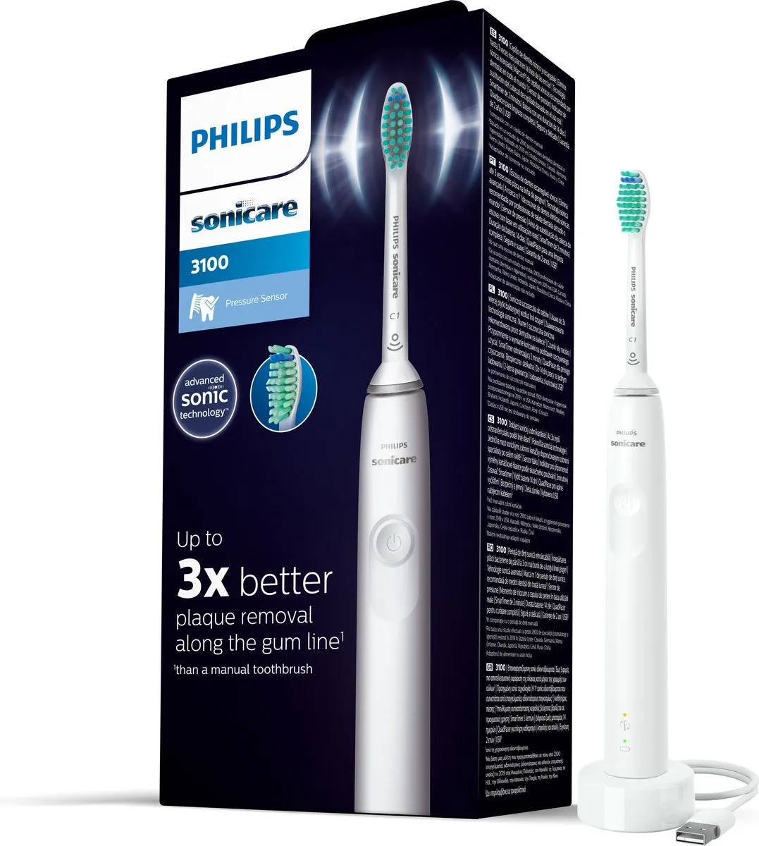 Philips Sonicare Series 3100 HX3671/13 Elektrische Tandenborstel - Wit
