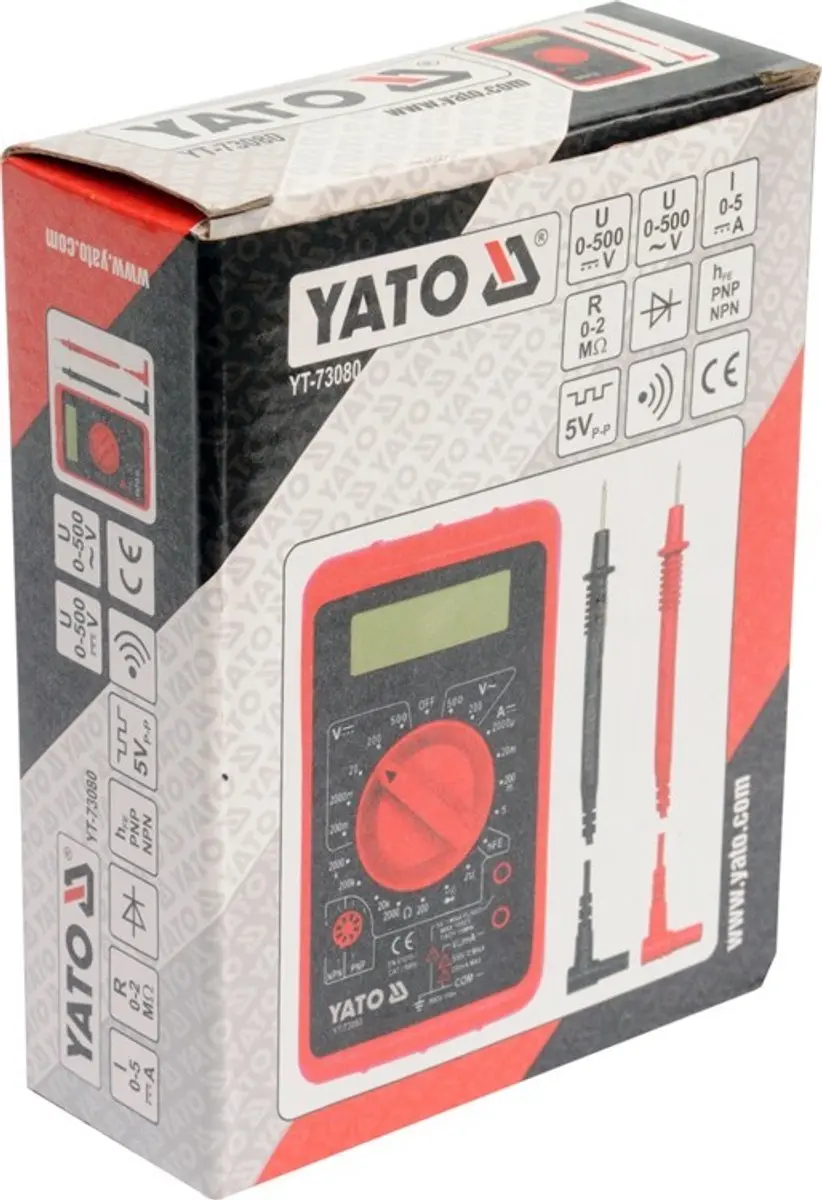 Yato YT-73080 Digitale Multimeter - Buzzer - Holster - afbeelding 2 van 3