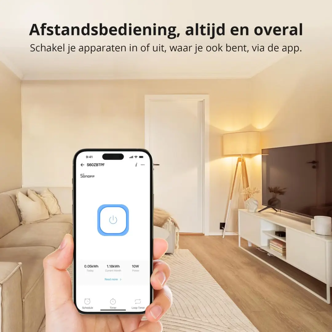 Sonoff S60ZBTPF Zigbee Smart Plug - Wit - afbeelding 3 van 6
