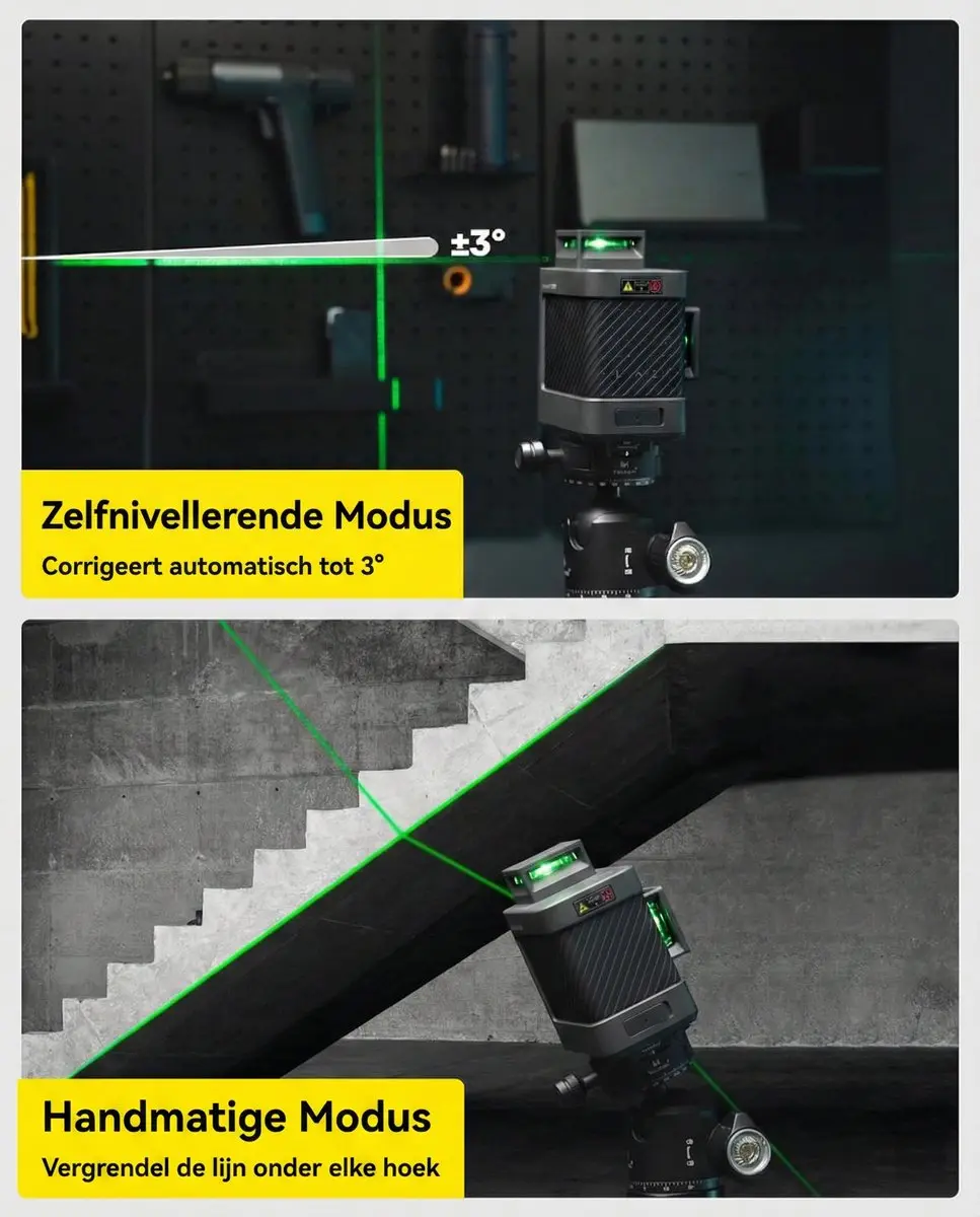 HOTO QWFGJ002 Kruislijnlaser - Groene Laser - afbeelding 2 van 6