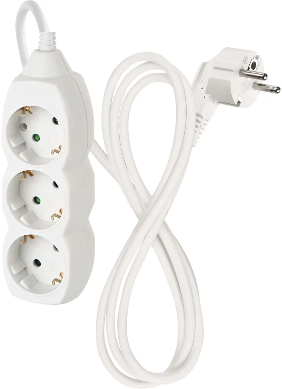 Emos Verlengsnoer P0321R - 3 Stopcontacten - 1,5 m - Wit - afbeelding 2 van 6