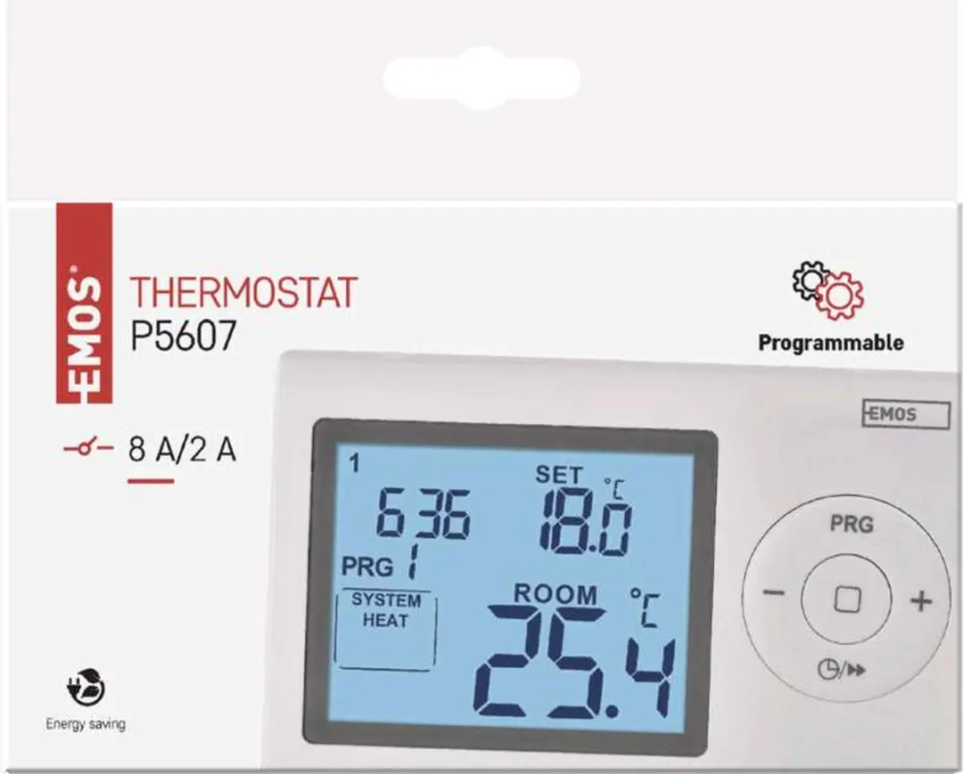 EMOS P5607 Programmeerbare Kamerthermostaat - Wit - afbeelding 2 van 6