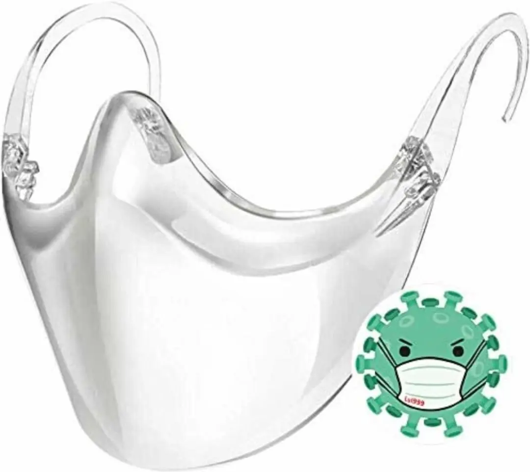 Benson Transparant mondkapje met brilpootjes